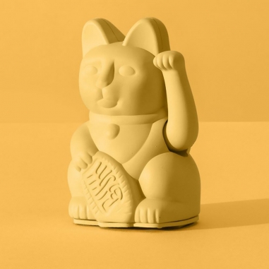 LUCKY CAT 招財貓_mini_淡黃LUCKY CAT|德國DONKEY 幸運繽紛招財貓 mini淡黃