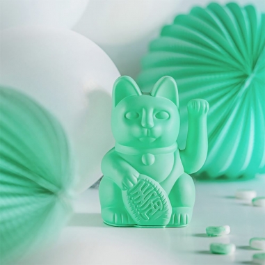 LUCKY CAT 招財貓_薄荷綠 經典款LUCKY CAT|德國DONKEY 幸運繽紛招財貓 經典薄荷綠