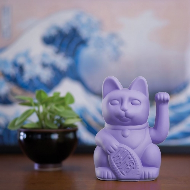 LUCKY CAT 招財貓_淡紫色(經典款)LUCKY CAT｜德國DONKEY 幸運繽紛招財貓 經典淡紫色