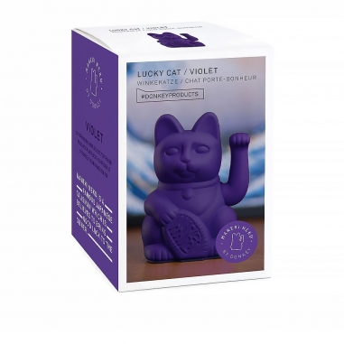 LUCKY CAT 招財貓_深紫 經典款LUCKY CAT|德國DONKEY 幸運繽紛招財貓 經典深紫
