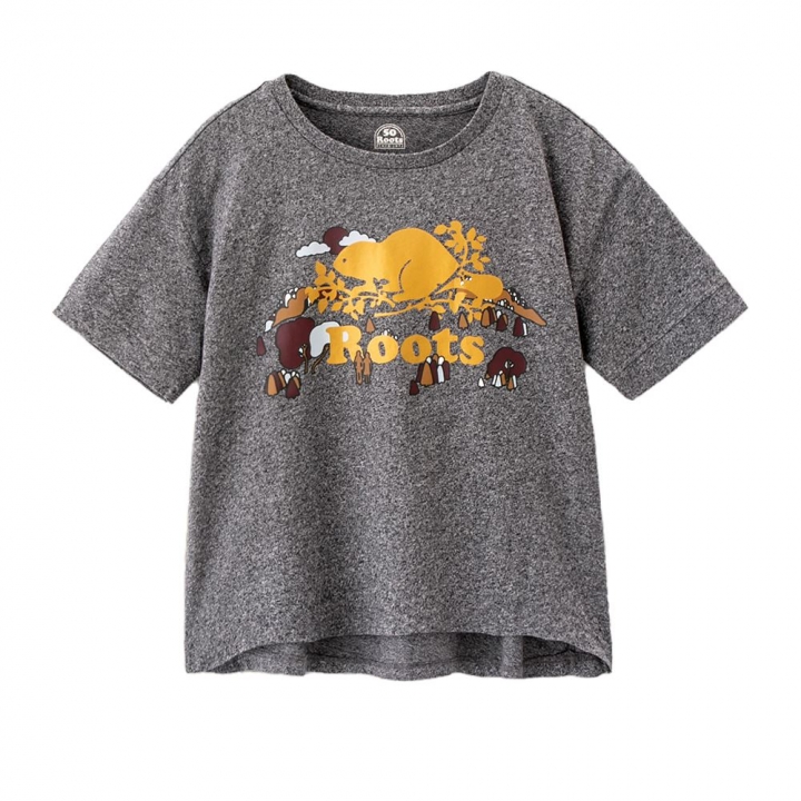 RT S/S TEERoots女裝-Roots50系列 荒野海狸有機棉寬版短袖T恤