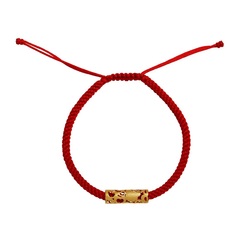 Ever Rich Jewelry Le petit design黃金紅繩手鍊(熊愛你)
