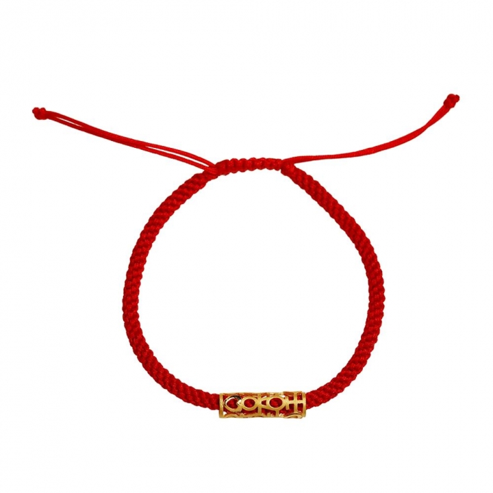 GOLD RED STRING BRACELETLe petit design黃金紅繩手鍊 喜事連連