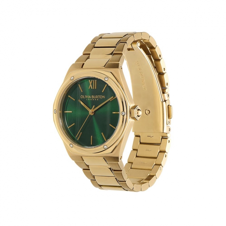 Hexa Green & Gold Bracelet WatchSports Luxe Hexa綠面不鏽鋼女錶-金