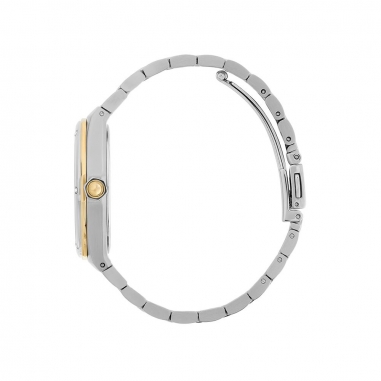 Hexa White, Gold & Silver Bracelet WatchSports Luxe Hexa不鏽鋼女錶-銀