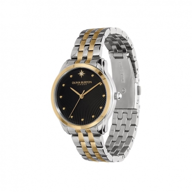 Celestial Starlight Black & Two Tone Bracelet WatchCelestial 黑夜不鏽鋼女錶-銀