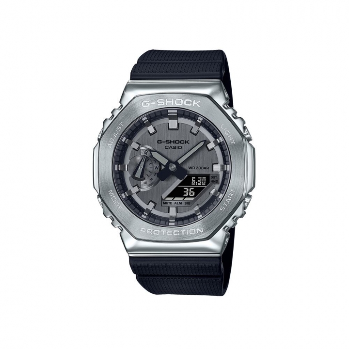 CASIO G-SHOCK FULL METAL Watch-SILVERCASIO G-SHOCK 八角農家橡樹藍芽雙顯錶-銀