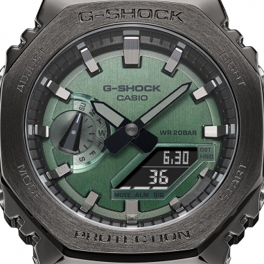 CASIO G-SHOCK Watch-GREENCASIO G-SHOCK 八角 藍芽雙顯錶-灰綠