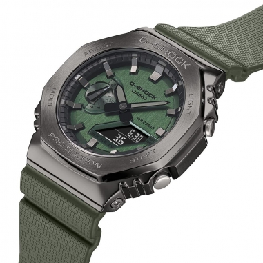 CASIO G-SHOCK Watch-GREENCASIO G-SHOCK 八角 藍芽雙顯錶-灰綠
