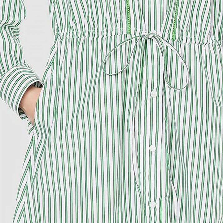 ORG CO STRIPE MIDI SHIRT-DRESS條紋中長襯衫款連身裙