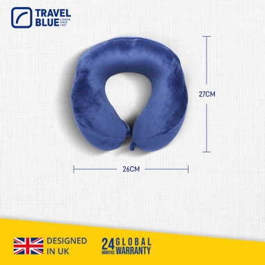 Travel Blue 藍旅|人體工學設計連帽U型護頸記憶棉旅行頸枕 TB-216