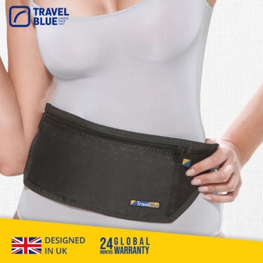 Travel Blue｜Money Belt Travel Blue 藍旅｜安全錢袋 內藏腰包 TB111 (單入/顏色隨機)