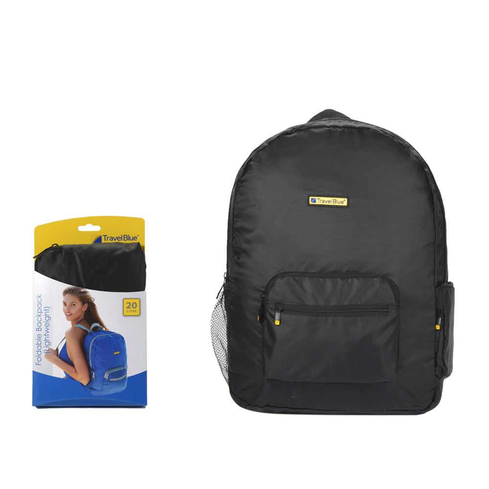 Travel blue Travel Blue 藍旅｜大號折疊雙肩包 單入 TB065 (顏色隨機)