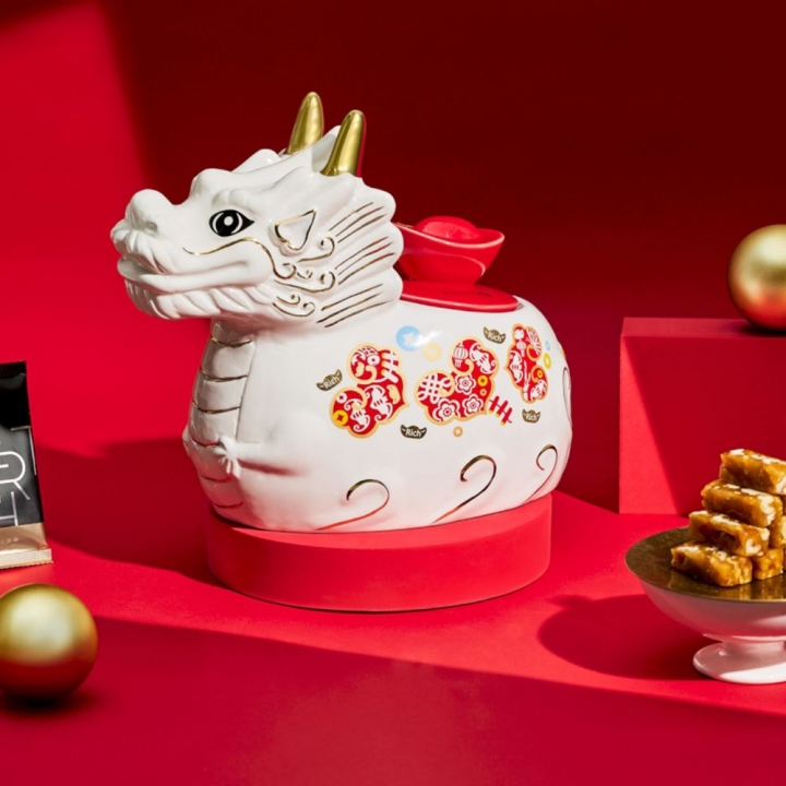  花開福龍瓷罐禮盒