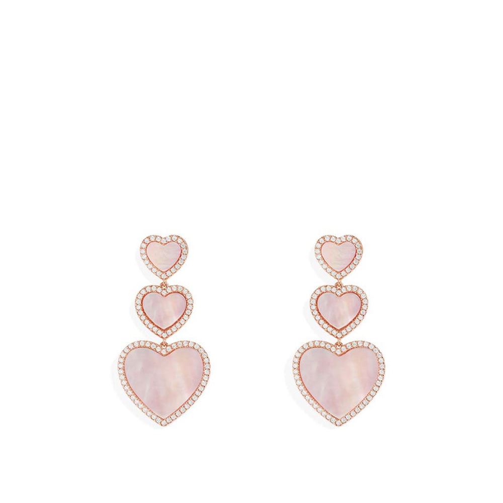 APM Monaco ETERNELLE粉貝愛心RG耳環