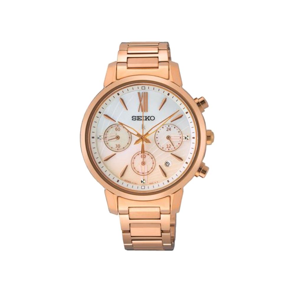 SEIKO SEIKO  LUKIA 海芋太陽能計時女錶-玫瑰金