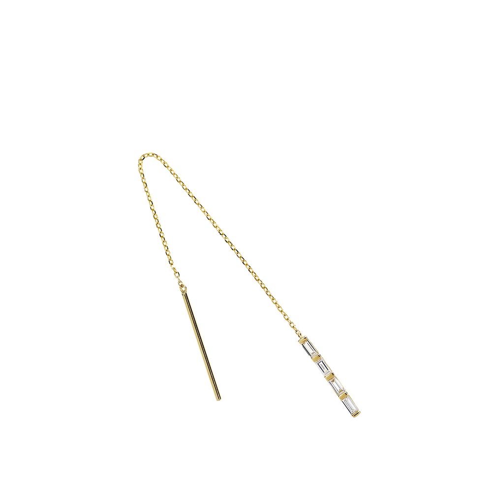 Ever Rich Jewelry Le Petit Fancy_光芒單邊鑽石耳鍊-流光