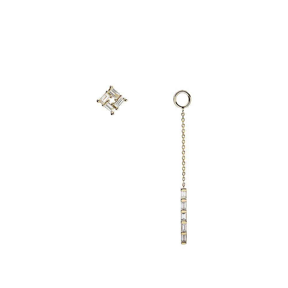 Ever Rich Jewelry Le Petit Fancy_光芒單邊鑽石耳鍊-曙光