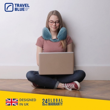 Travel Blue 藍旅|寧靜頸枕 U型枕 旅行頸枕 TB212-BL 藍色
