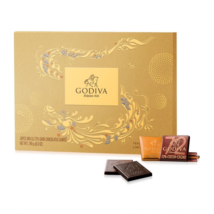 CNY 24 CARRES MILK  DARK 36pcs2024限定 片裝牛奶&72%巧克力禮盒36入