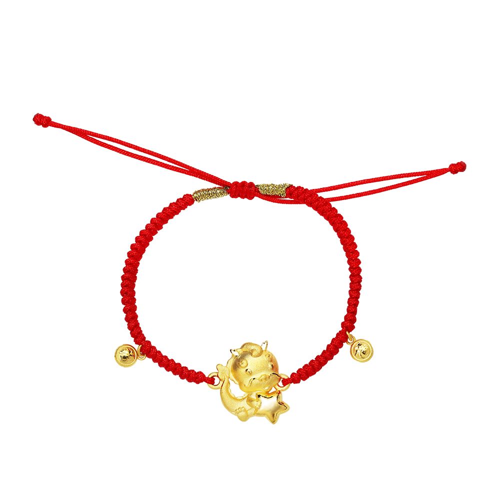 Ever Rich Jewelry 龍星大悅純金紅繩手鍊
