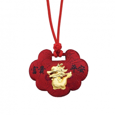 FORTUNE DRAGON GOLD PENDENT富貴平安鎖純金項墜-龍