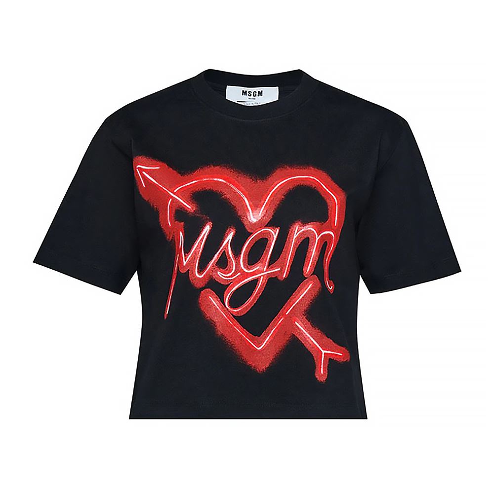 MSGM 愛心LOGO圖案T恤