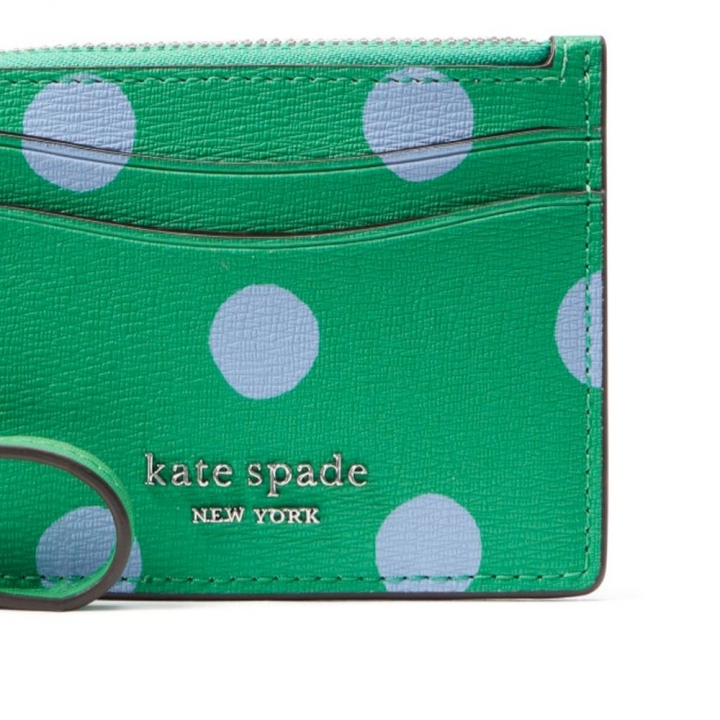 MORGAN SUNSHINE DOT PRINTED PVC COIN CARD CASE WRISTLETMORGAN皮夾