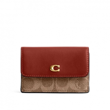 Coach蔻馳(精品) MINI TRIFOLD WALLET皮夾 零錢包