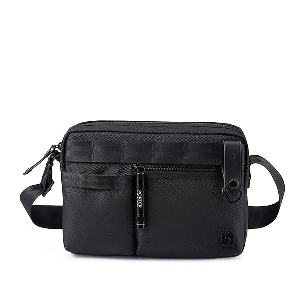 PORTER INTERNATIONAL NEW HEAT JET BLACK斜背包