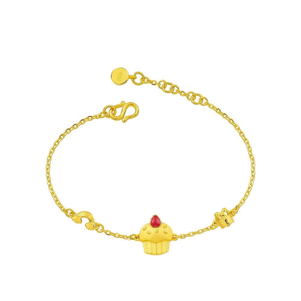 Ever Rich Jewelry 生日快樂黃金手鍊