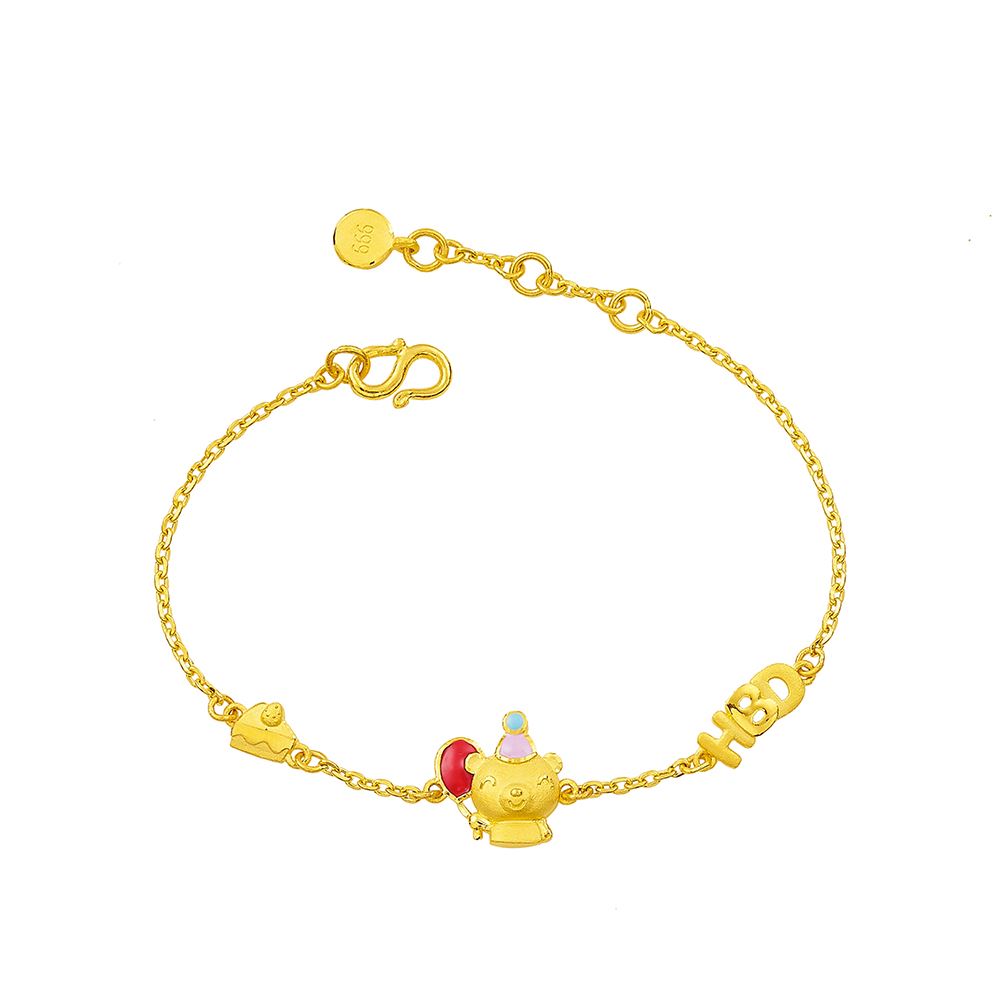 Ever Rich Jewelry 生日快樂黃金手鍊