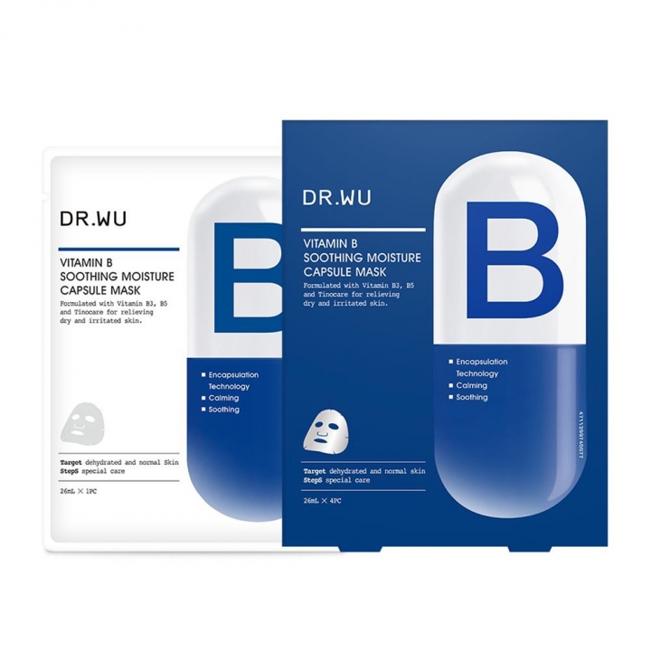 DR.WU VITAMIN B SOOTHING MOISTURE CAPSULE MASK 4PCSDR.WU維他命B保濕舒緩膠囊面膜4PCS