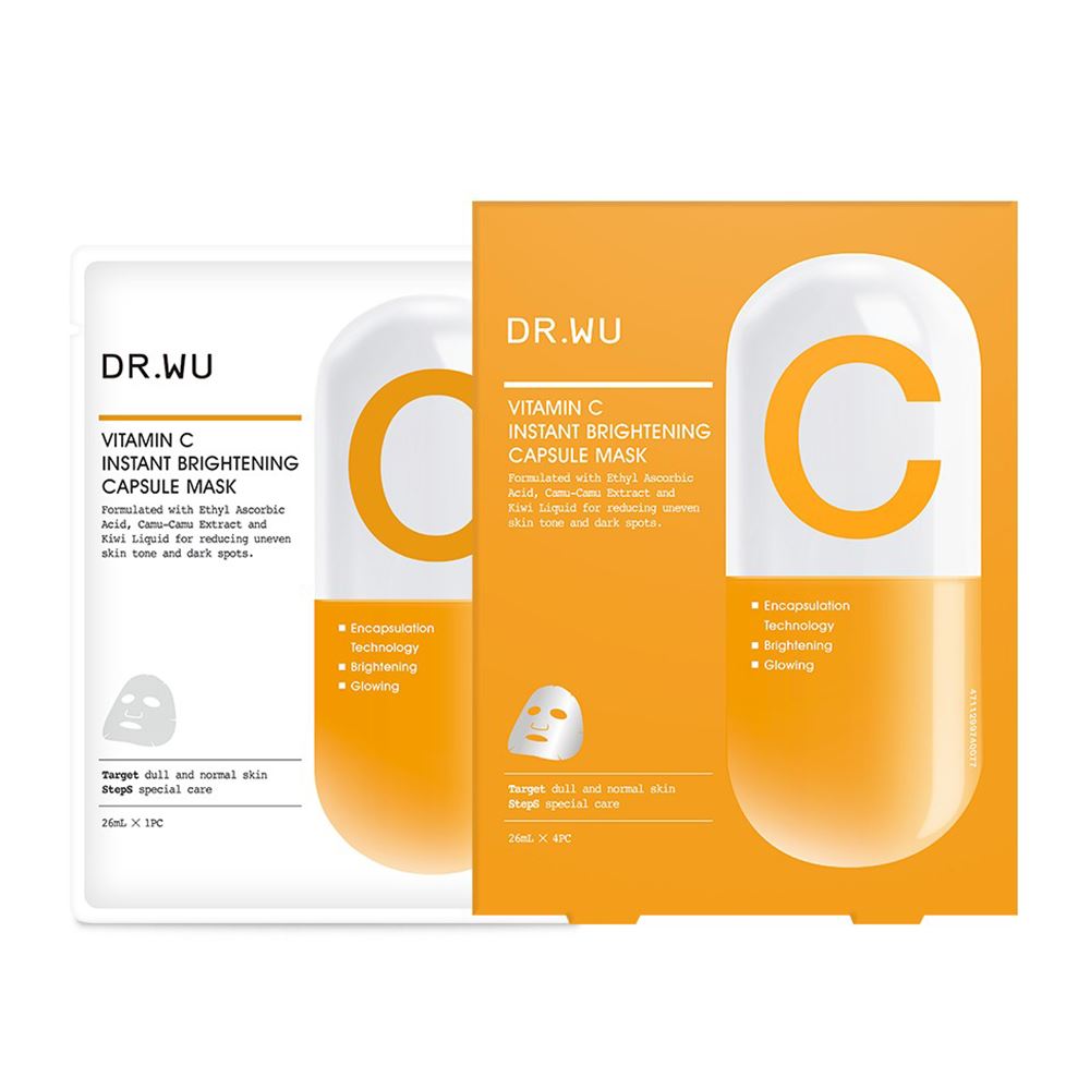 Dr.Wu DR.WU 維他命C瞬效亮白膠囊面膜4PCS