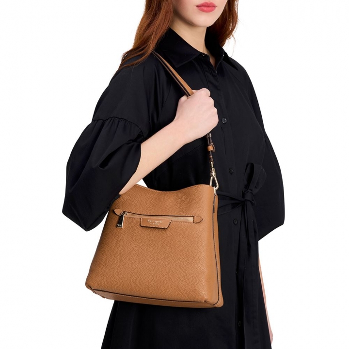 HUDSON PEBBLED LEATHER SHOULDER BAGHUDSON肩背包