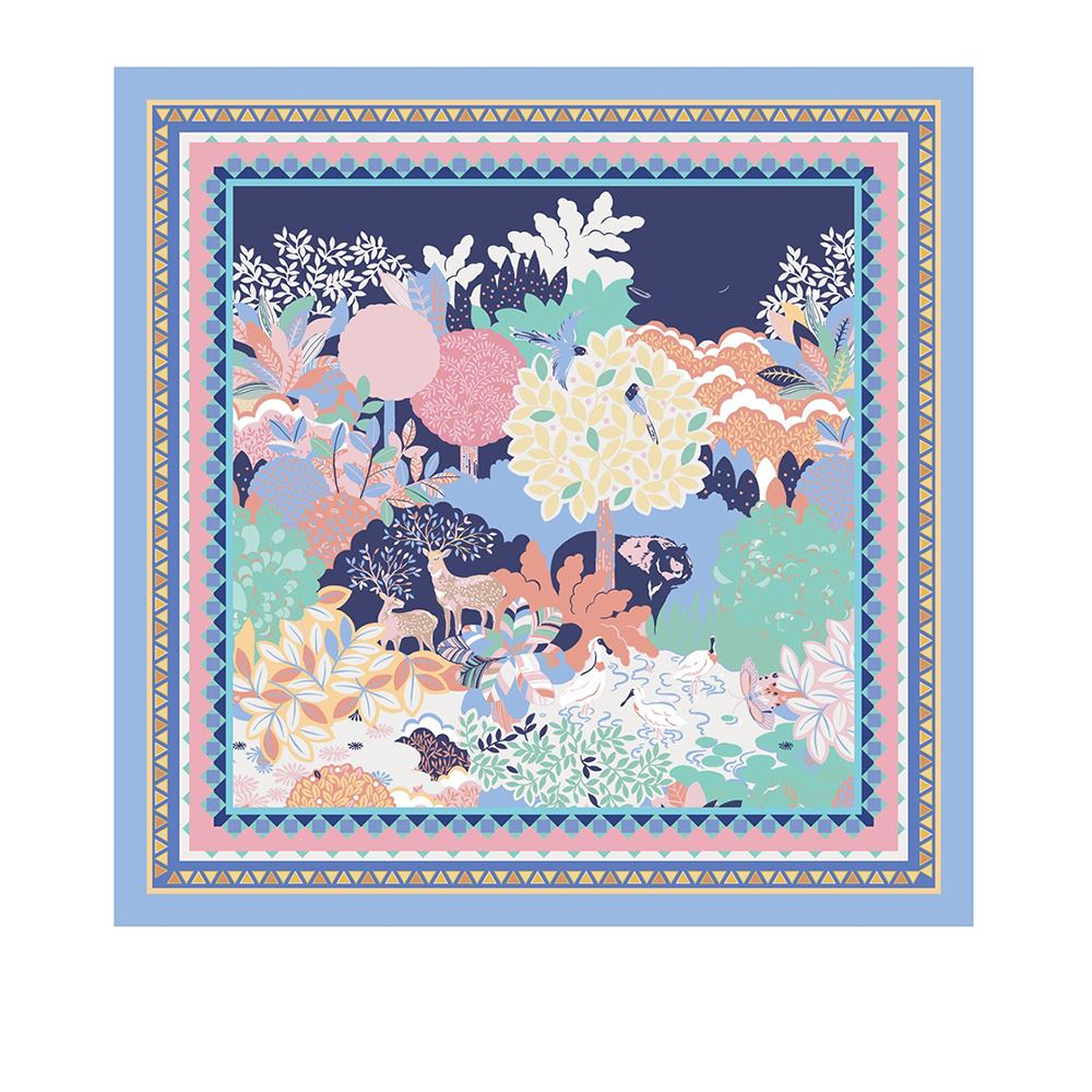 EVERRICH 【美麗台灣】夜秘紫藝術方絲巾