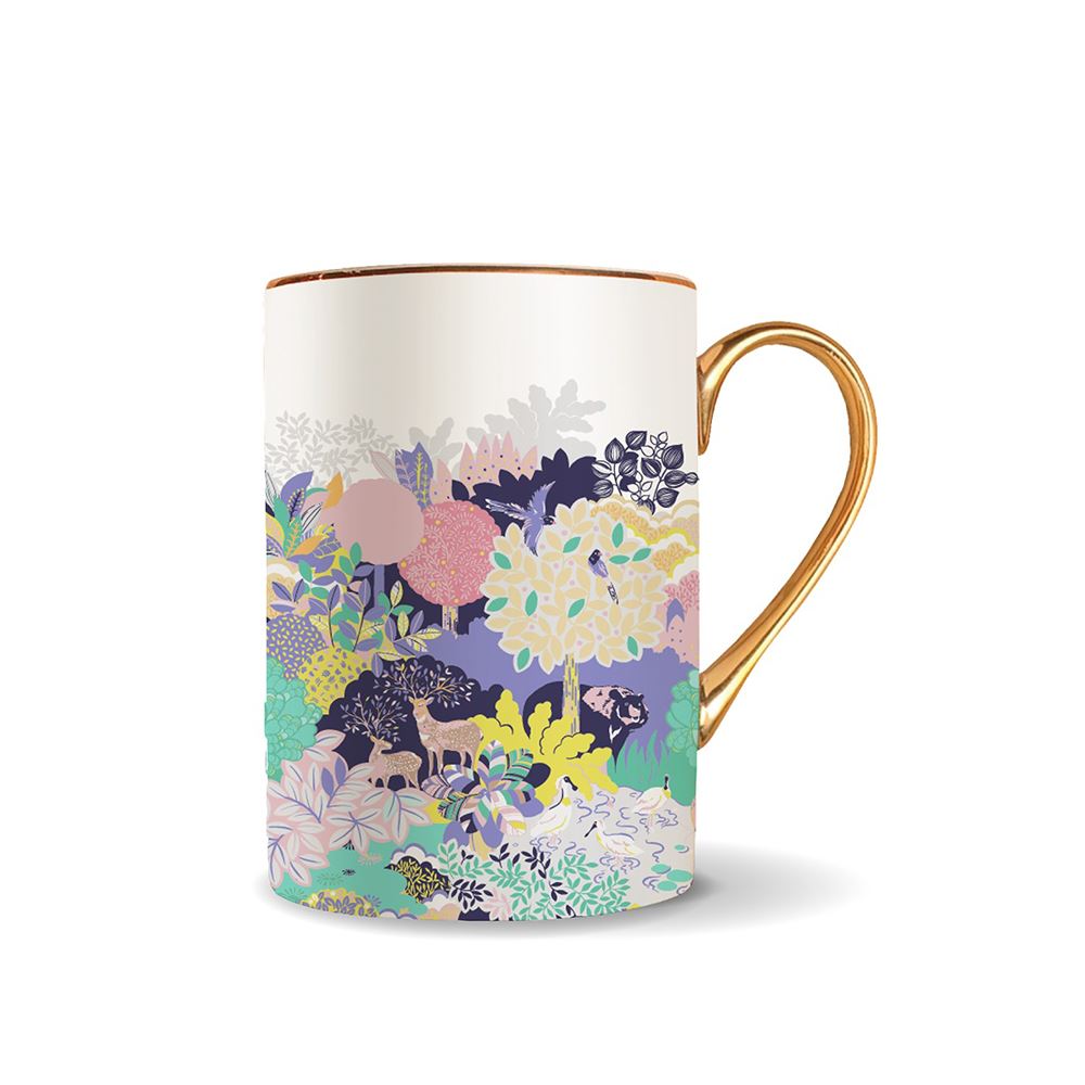 EVERRICH 【美麗台灣】夜秘紫藝術骨瓷馬克杯