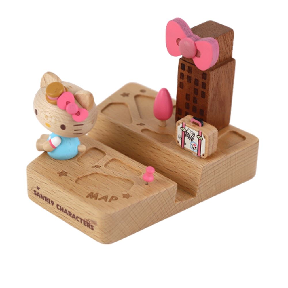 Sanrio Sanrio三麗鷗 HELLO KITTY  獨家限定木質造型手機座