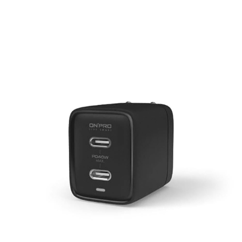 ONPRO ONPRO 鴻普｜UC-QB40 40W 迷你雙Type-C PD快充充電器 石墨黑