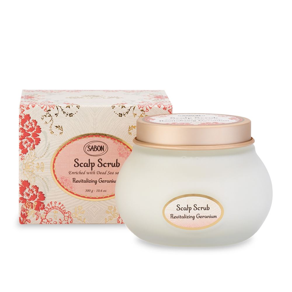 SABON 賦活天竺葵 死海鹽頭皮磨砂膏300G  罐裝