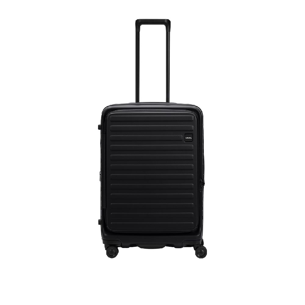 LOJEL LOJEL CUBO 升級版 26吋 前開式可擴充 防盜防爆拉鍊行李箱 酷黑