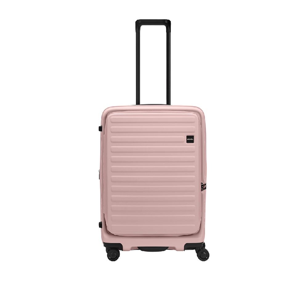 LOJEL LOJEL CUBO 升級版 26吋 前開式可擴充 防盜防爆拉鍊行李箱 嫩粉