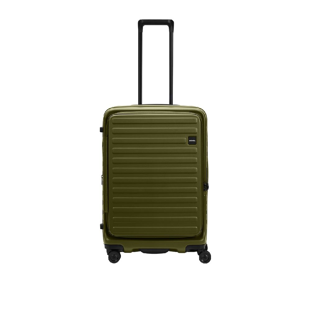 LOJEL LOJEL CUBO 升級版 26吋 前開式可擴充 防盜防爆拉鍊行李箱 仙人掌綠