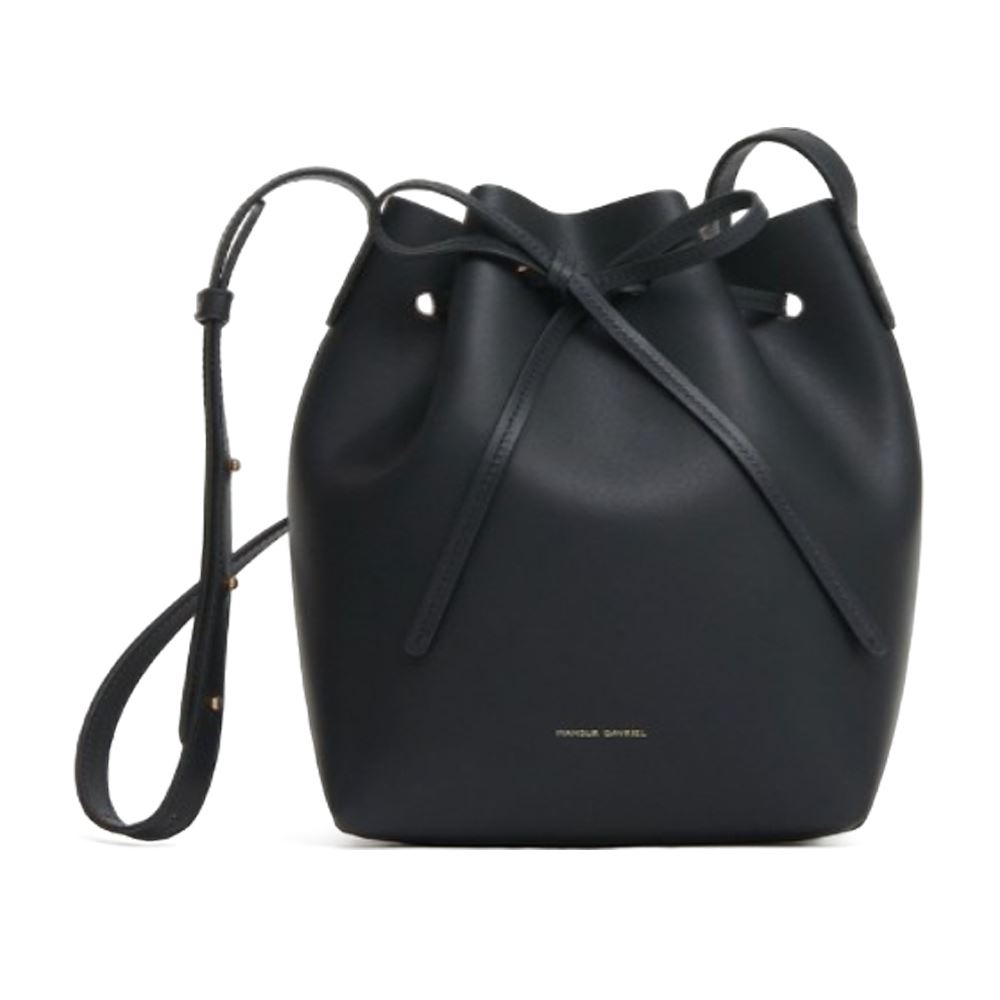 MANSUR GAVRIEL Mini Bucket-黑/海軍藍水桶包-HMB004VC