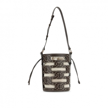 KATE BUCKET BAG IN LEATHER AND CANVAS SMALLTOD'S 皮件