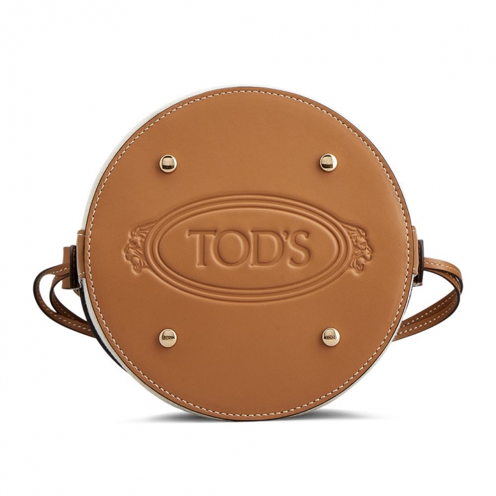 KATE BUCKET BAG IN LEATHER AND CANVAS SMALLTOD'S 皮件