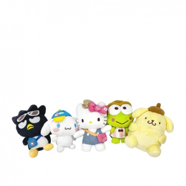 Sanrio三麗鷗|KITTY好朋友 酷企鵝XO 10CM 絨毛吊飾/鑰匙圈