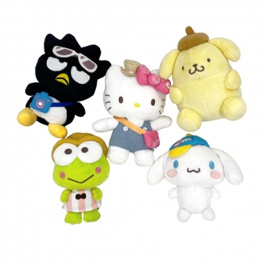 Sanrio三麗鷗|KITTY好朋友 酷企鵝XO 10CM 絨毛吊飾/鑰匙圈