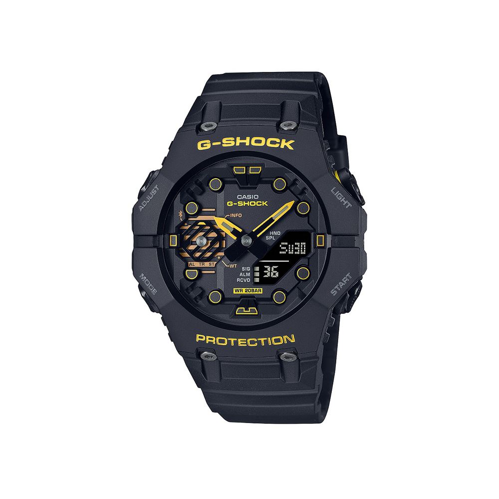 CASIO G-SHOCK 藍牙連線腕錶-黑黃