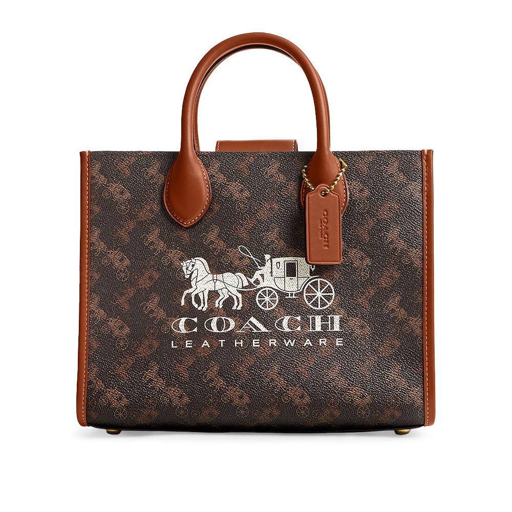 Coach ACE 26 馬車主題圖案印花托特包
